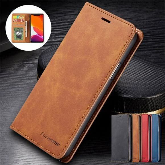 Accessories - Leather Case For iPhone 14 13 12 11 Pro Max X XS XR 8 7+ Flip Wallet Phone Cover